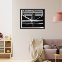 Historic Framed Print, Weidemeyer Bridge, Spanning Thomes Creek at Rawson Road, Corning vicinity, Tehama County, CA - 18,  17-7/8" x 21-7/8"