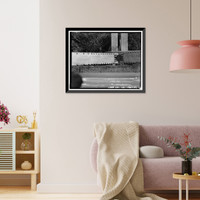 Historic Framed Print, Weidemeyer Bridge, Spanning Thomes Creek at Rawson Road, Corning vicinity, Tehama County, CA - 21,  17-7/8" x 21-7/8"