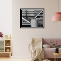 Historic Framed Print, Weidemeyer Bridge, Spanning Thomes Creek at Rawson Road, Corning vicinity, Tehama County, CA - 25,  17-7/8" x 21-7/8"