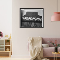 Historic Framed Print, Weidemeyer Bridge, Spanning Thomes Creek at Rawson Road, Corning vicinity, Tehama County, CA - 38,  17-7/8" x 21-7/8"