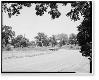 Historic Framed Print, Red Bank Creek Bridge, Spanning Red Bank Creek at Rawson Road, Red Bluff vicinity, Tehama County, CA - 2,  17-7/8" x 21-7/8"