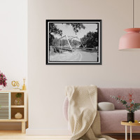 Historic Framed Print, Red Bank Creek Bridge, Spanning Red Bank Creek at Rawson Road, Red Bluff vicinity, Tehama County, CA - 5,  17-7/8" x 21-7/8"