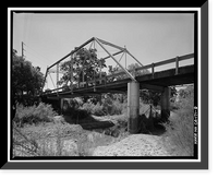 Historic Framed Print, Red Bank Creek Bridge, Spanning Red Bank Creek at Rawson Road, Red Bluff vicinity, Tehama County, CA - 8,  17-7/8" x 21-7/8"
