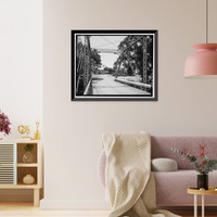 Historic Framed Print, Red Bank Creek Bridge, Spanning Red Bank Creek at Rawson Road, Red Bluff vicinity, Tehama County, CA - 10,  17-7/8" x 21-7/8"