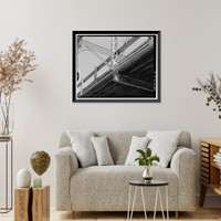 Historic Framed Print, Red Bank Creek Bridge, Spanning Red Bank Creek at Rawson Road, Red Bluff vicinity, Tehama County, CA - 12,  17-7/8" x 21-7/8"
