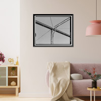 Historic Framed Print, Red Bank Creek Bridge, Spanning Red Bank Creek at Rawson Road, Red Bluff vicinity, Tehama County, CA - 13,  17-7/8" x 21-7/8"