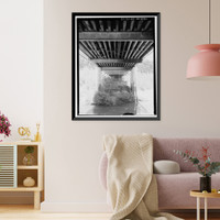 Historic Framed Print, Red Bank Creek Bridge, Spanning Red Bank Creek at Rawson Road, Red Bluff vicinity, Tehama County, CA - 17,  17-7/8" x 21-7/8"