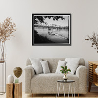 Historic Framed Print, Southern Pacific Railroad Shasta Route, Bridge No. 210.52, Milepost 210.52, Tehama vicinity, Tehama County, CA - 2,  17-7/8" x 21-7/8"