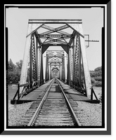 Historic Framed Print, Southern Pacific Railroad Shasta Route, Bridge No. 210.52, Milepost 210.52, Tehama vicinity, Tehama County, CA - 7,  17-7/8" x 21-7/8"