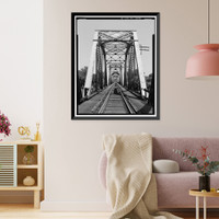 Historic Framed Print, Southern Pacific Railroad Shasta Route, Bridge No. 210.52, Milepost 210.52, Tehama vicinity, Tehama County, CA - 8,  17-7/8" x 21-7/8"