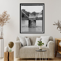 Historic Framed Print, Southern Pacific Railroad Shasta Route, Bridge No. 210.52, Milepost 210.52, Tehama vicinity, Tehama County, CA - 11,  17-7/8" x 21-7/8"
