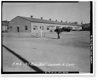 Historic Framed Print, Rocky Mountain Arsenal, Vehicle Maintenance Shop, 1000 feet South of December Seventh Avenue, 200 fe, Commerce City, Adams County, CO - 5,  17-7/8" x 21-7/8"
