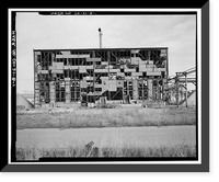 Historic Framed Print, Rocky Mountain Arsenal, Mustard Manufacturing-Filling Building, December Seventh Avenue & D Street, Commerce City, Adams County, CO,  17-7/8" x 21-7/8"