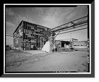 Historic Framed Print, Rocky Mountain Arsenal, Mustard Manufacturing-Filling Building, December Seventh Avenue & D Street, Commerce City, Adams County, CO - 2,  17-7/8" x 21-7/8"