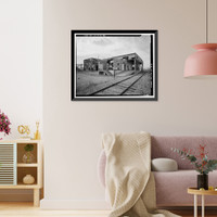 Historic Framed Print, Rocky Mountain Arsenal, Mustard Manufacturing-Filling Building, December Seventh Avenue & D Street, Commerce City, Adams County, CO - 3,  17-7/8" x 21-7/8"