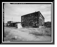 Historic Framed Print, Rocky Mountain Arsenal, Mustard Manufacturing-Filling Building, December Seventh Avenue & D Street, Commerce City, Adams County, CO - 4,  17-7/8" x 21-7/8"