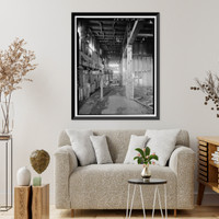 Historic Framed Print, Rocky Mountain Arsenal, Mustard Manufacturing-Filling Building, December Seventh Avenue & D Street, Commerce City, Adams County, CO - 7,  17-7/8" x 21-7/8"