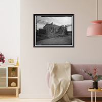 Historic Framed Print, Rocky Mountain Arsenal, Ethylene Dryer-Compressor Refrigeration Building, December Seventh Avenue & D Street, Commerce City, Adams County, CO - 3,  17-7/8" x 21-7/8"
