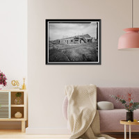 Historic Framed Print, Rocky Mountain Arsenal, Ethylene Generator-R & D Laboratory, December Seventh Avenue & D Street, Commerce City, Adams County, CO - 5,  17-7/8" x 21-7/8"