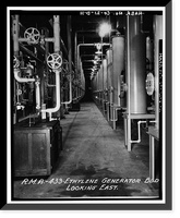 Historic Framed Print, Rocky Mountain Arsenal, Ethylene Generator-R & D Laboratory, December Seventh Avenue & D Street, Commerce City, Adams County, CO - 11,  17-7/8" x 21-7/8"