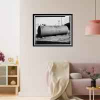 Historic Framed Print, Rocky Mountain Arsenal, Laundry Facility Tank, December Seventh Avenue & D Street, Commerce City, Adams County, CO,  17-7/8" x 21-7/8"