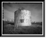 Historic Framed Print, Rocky Mountain Arsenal, Storage Tank, December Seventh Avenue & D Street, Commerce City, Adams County, CO,  17-7/8" x 21-7/8"