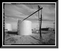 Historic Framed Print, Rocky Mountain Arsenal, Storage Tank, December Seventh Avenue & D Street, Commerce City, Adams County, CO - 2,  17-7/8" x 21-7/8"