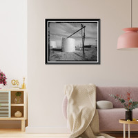 Historic Framed Print, Rocky Mountain Arsenal, Storage Tank, December Seventh Avenue & D Street, Commerce City, Adams County, CO - 2,  17-7/8" x 21-7/8"