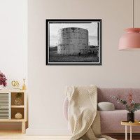 Historic Framed Print, Rocky Mountain Arsenal, Storage Tank, December Seventh Avenue & D Street, Commerce City, Adams County, CO - 2,  17-7/8" x 21-7/8"