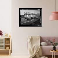 Historic Framed Print, Rocky Mountain Arsenal, Storage Tank, December Seventh Avenue & D Street, Commerce City, Adams County, CO - 2,  17-7/8" x 21-7/8"