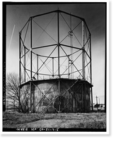 Historic Framed Print, Rocky Mountain Arsenal, West Gas Holder, December Seventh Avenue & D Street, Commerce City, Adams County, CO - 2,  17-7/8" x 21-7/8"