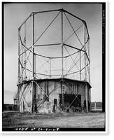 Historic Framed Print, Rocky Mountain Arsenal, East Gas Holder, December Seventh Avenue & D Street, Commerce City, Adams County, CO - 2,  17-7/8" x 21-7/8"