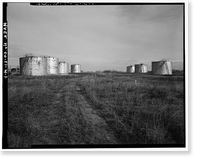 Historic Framed Print, Rocky Mountain Arsenal, Storage Tank, December Seventh Avenue & D Street, Commerce City, Adams County, CO - 3,  17-7/8" x 21-7/8"