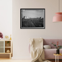 Historic Framed Print, Rocky Mountain Arsenal, Storage Tank, December Seventh Avenue & D Street, Commerce City, Adams County, CO - 3,  17-7/8" x 21-7/8"