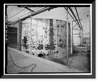 Historic Framed Print, Rocky Mountain Arsenal, Storage Tank, December Seventh Avenue & D Street, Commerce City, Adams County, CO - 3,  17-7/8" x 21-7/8"