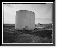 Historic Framed Print, Rocky Mountain Arsenal, Storage Tank, December Seventh Avenue & D Street, Commerce City, Adams County, CO - 5,  17-7/8" x 21-7/8"