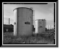 Historic Framed Print, Rocky Mountain Arsenal, Gasoline Storage Tank, December Seventh Avenue & D Street, Commerce City, Adams County, CO - 3,  17-7/8" x 21-7/8"