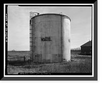 Historic Framed Print, Rocky Mountain Arsenal, Gasoline Storage Tank, December Seventh Avenue & D Street, Commerce City, Adams County, CO - 4,  17-7/8" x 21-7/8"
