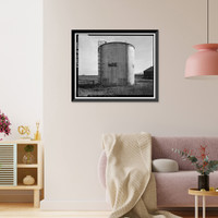Historic Framed Print, Rocky Mountain Arsenal, Gasoline Storage Tank, December Seventh Avenue & D Street, Commerce City, Adams County, CO - 4,  17-7/8" x 21-7/8"