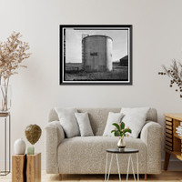 Historic Framed Print, Rocky Mountain Arsenal, Gasoline Storage Tank, December Seventh Avenue & D Street, Commerce City, Adams County, CO - 4,  17-7/8" x 21-7/8"