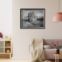 Historic Framed Print, Rocky Mountain Arsenal, Storage Tank, December Seventh Avenue & D Street, Commerce City, Adams County, CO - 7,  17-7/8" x 21-7/8"