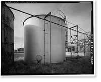 Historic Framed Print, Rocky Mountain Arsenal, Storage Tank, December Seventh Avenue & D Street, Commerce City, Adams County, CO - 20,  17-7/8" x 21-7/8"