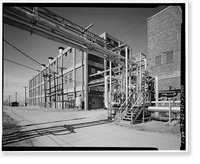 Historic Framed Print, Rocky Mountain Arsenal, Boiler Plant-Central Gas Heat Plant, 1022 feet South of December Seventh Avenue; 525 fe, Commerce City, Adams County, CO,  17-7/8" x 21-7/8"