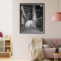 Historic Framed Print, Rocky Mountain Arsenal, Electric Power Plant, 1022 feet South of December Seventh Avenue; 280 fe, Commerce City, Adams County, CO - 5,  17-7/8" x 21-7/8"