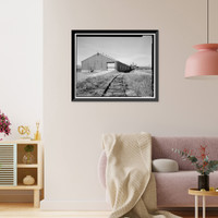 Historic Framed Print, Rocky Mountain Arsenal, Refrigeration Napalm & Incendiary Bomb Warehouse-Bomb Filling, 825 feet South of December Seventh Avenue; 2425 fe, Commerce City, Adams County, CO - 3,  17-7/8" x 21-7/8"