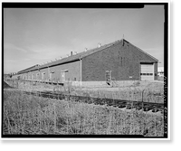 Historic Framed Print, Rocky Mountain Arsenal, Refrigeration Napalm & Incendiary Bomb Warehouse-Bomb Filling, 825 feet South of December Seventh Avenue; 2425 fe, Commerce City, Adams County, CO - 4,  17-7/8" x 21-7/8"