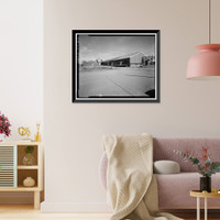 Historic Framed Print, Rocky Mountain Arsenal, Refrigeration Napalm & Incendiary Bomb Warehouse-Bomb Filling, 825 feet South of December Seventh Avenue; 2425 fe, Commerce City, Adams County, CO - 6,  17-7/8" x 21-7/8"
