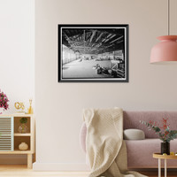 Historic Framed Print, Rocky Mountain Arsenal, Refrigeration Napalm & Incendiary Bomb Warehouse-Bomb Filling, 825 feet South of December Seventh Avenue; 2425 fe, Commerce City, Adams County, CO - 9,  17-7/8" x 21-7/8"