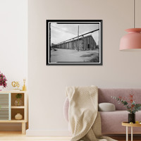 Historic Framed Print, Rocky Mountain Arsenal, Chlorine Production Cell Building, 405 feet South of December Seventh Avenue; 330 fee, Commerce City, Adams County, CO - 2,  17-7/8" x 21-7/8"
