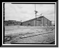 Historic Framed Print, Rocky Mountain Arsenal, Chlorine Production Cell Building, 405 feet South of December Seventh Avenue; 330 fee, Commerce City, Adams County, CO - 3,  17-7/8" x 21-7/8"